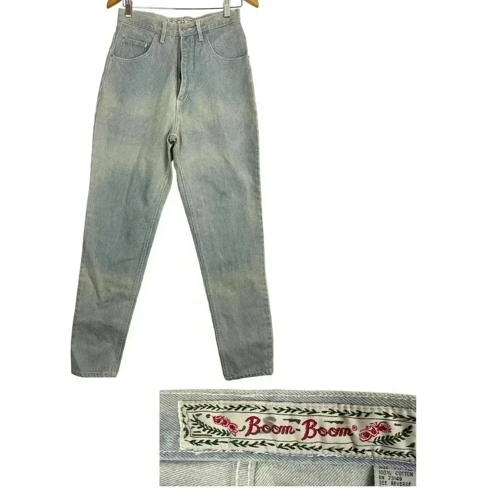 Boom Boom Blue Denim Straight Jeans Sz 11/12 Women's Light Blue